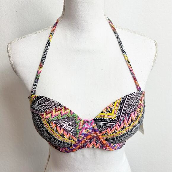 TINIBIKINI SWIMWEAR MULTICOLOR PINK BLACK SWIMMING TOP SIZE MEDIM STYLE: 3021SW - Picture 5 of 6